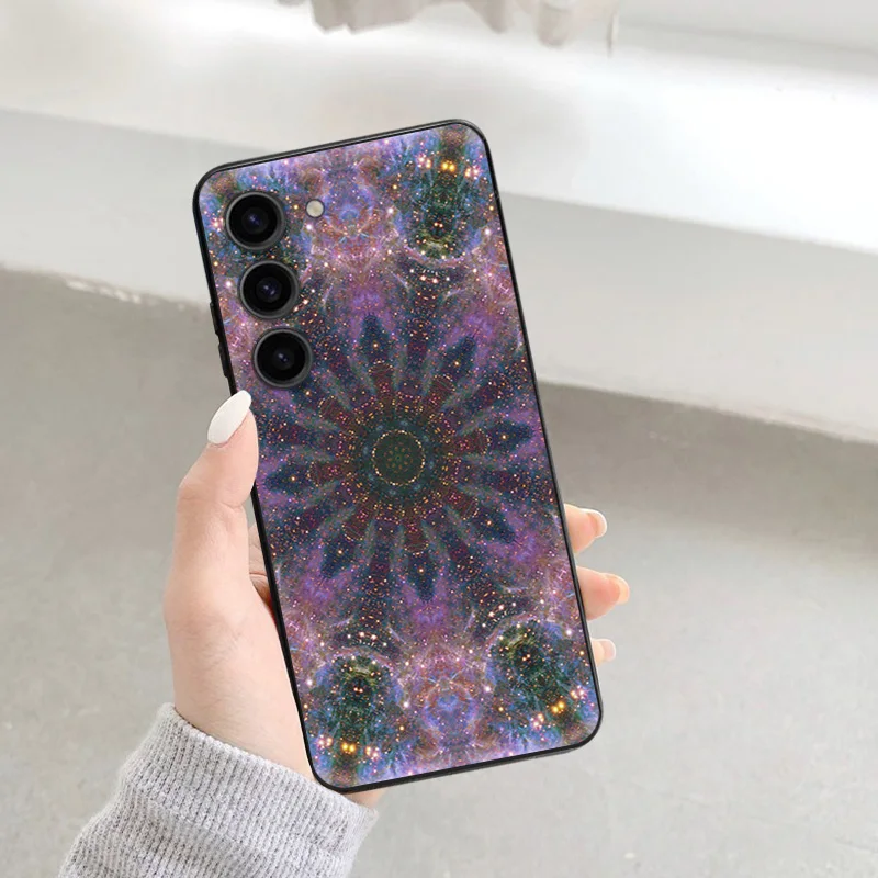 Cases For Samsung S24 Galaxy S21 FE S22 S23 Ultra 5G S20 Plus S10 Lite Abstact Elephant Mandala Luxury Soft Phone Case Cover