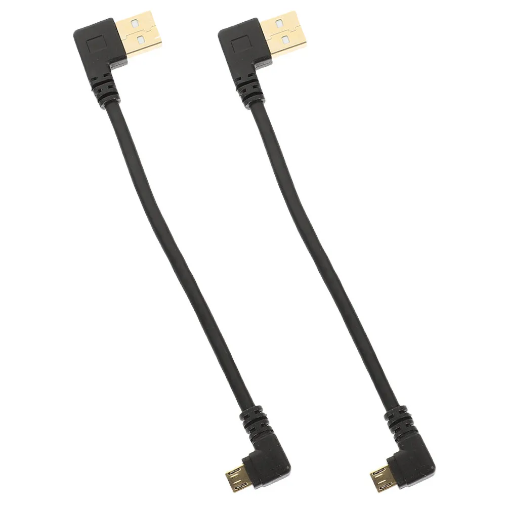

2Pcs Right Angle Micro USB Cable Short 90 Degree Fast Charging Data Transfer Cable for Smartphones Tablets Cameras Cars Desk