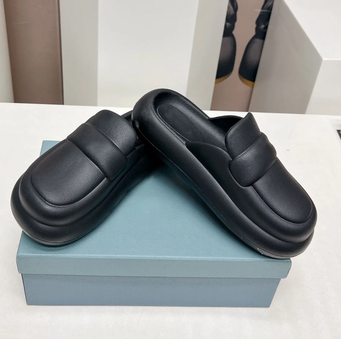 New round toe half slippers for women's summer outerwear casual flat bottomed office anti slip soft sole fashionable sandals