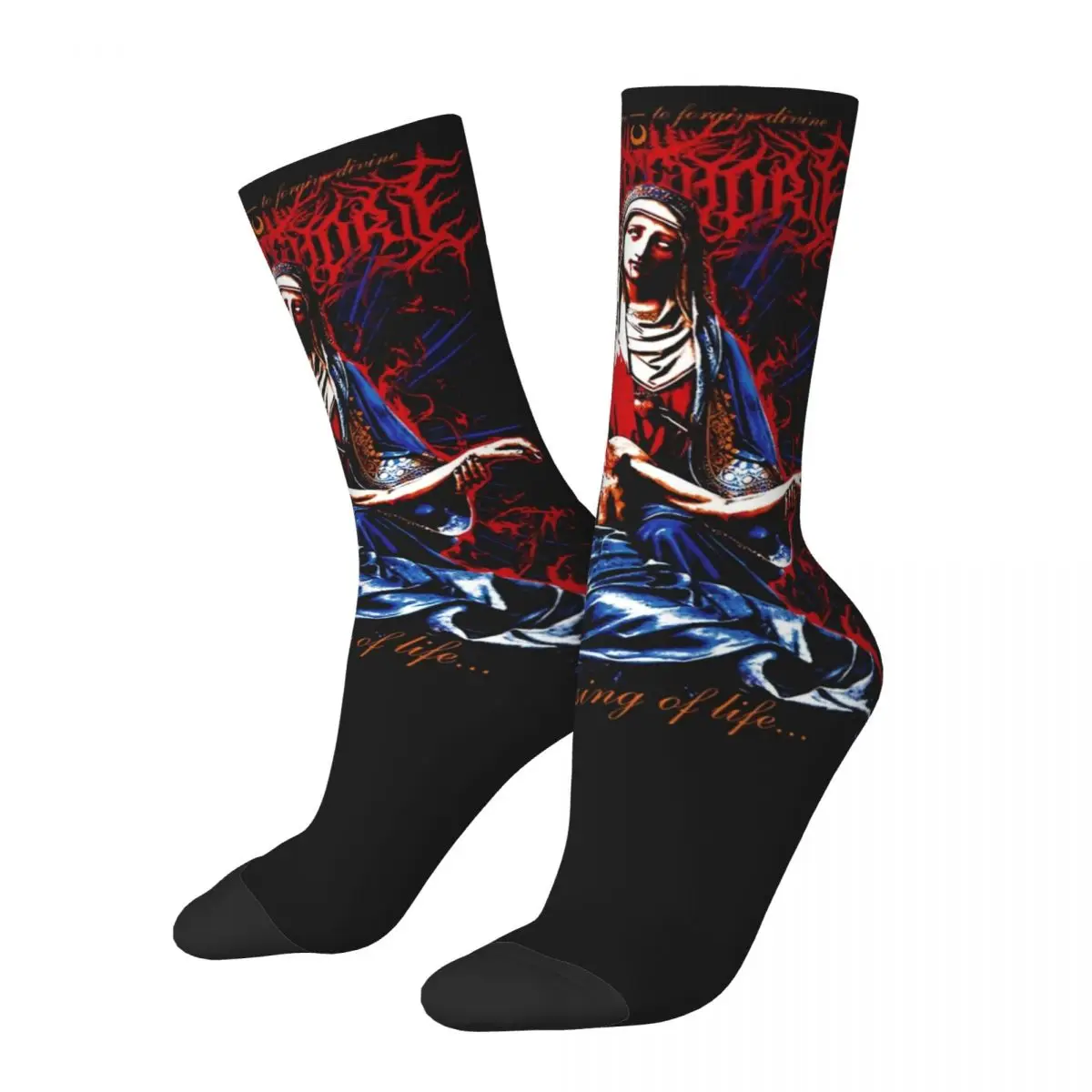 Cool Lorna Shore Soccer Socks Polyester Middle Tube Socks for Unisex Breathable