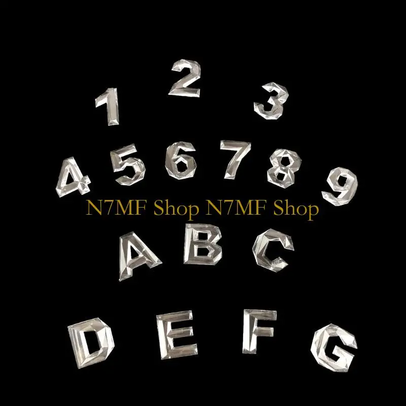 

N7MF силиконовая форма с английским алфавитом и номером, полустереоскопическая форма для украшения дома