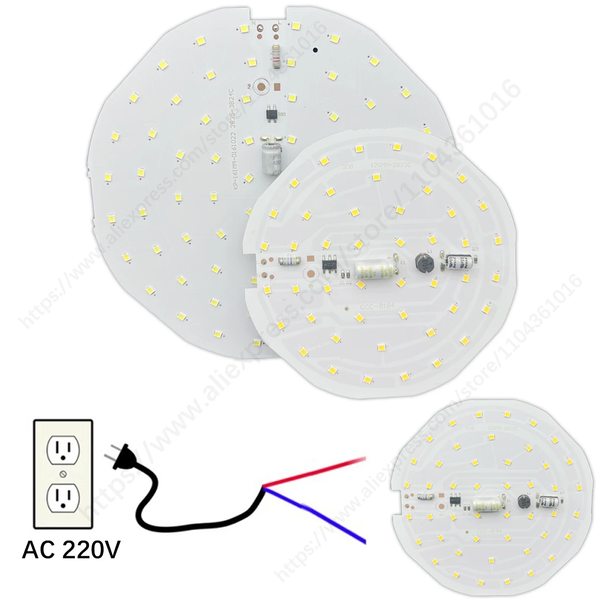 Ceiling Light LED Module 220V-240V Round LED Panel Light 5W 7W 12W 16W 22W Replacement LED Retrofit Lamp Board Cool White