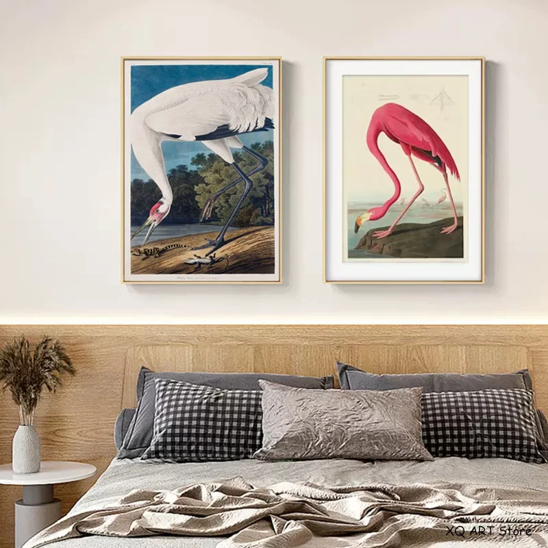 Vintage Bird Prints Retro Animal Art Natural History Canvas Paintings HD Pictures Wall Art For Living Room Home Decor Frameless