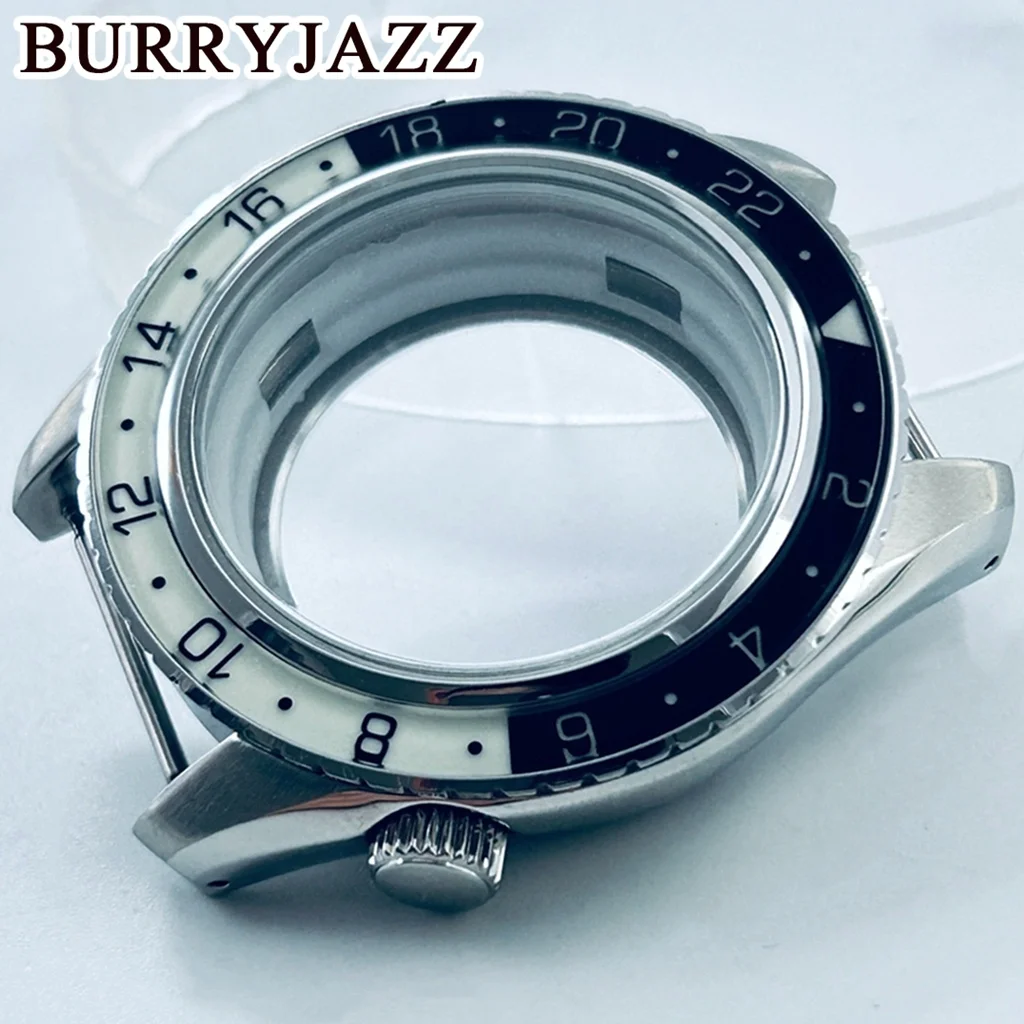 NH34 44mm GS Modified Watch Parts Case Sport Collection Watch Case C3 Luminous Bezel For NH34 NH35 NH36 NH38 NH70 4R35 Movement