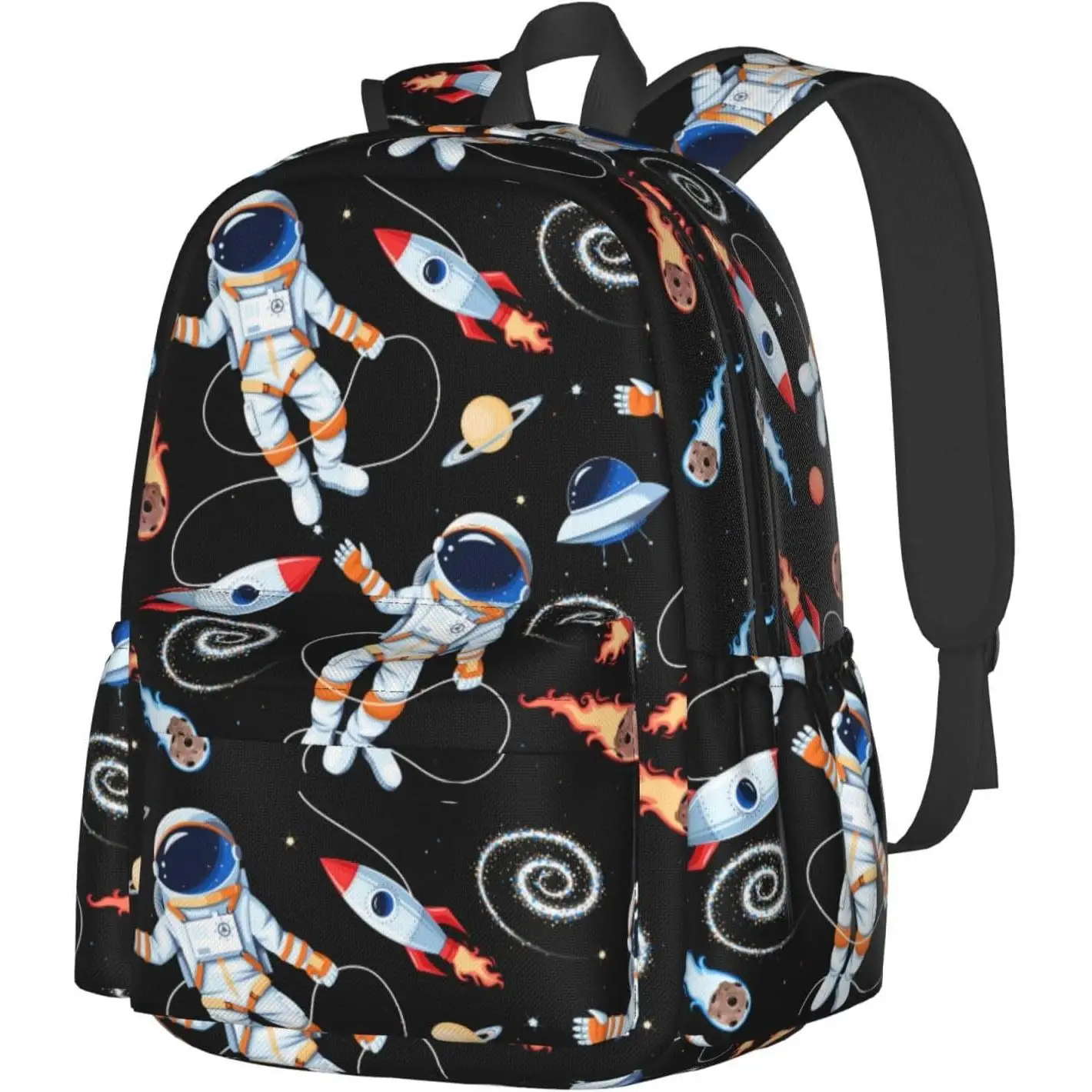 

Planet backpack Black School Bag Lightweight Bookbag Casual Daypack for Girls Boys Kids Women Men Travel Laptop 16 Inch