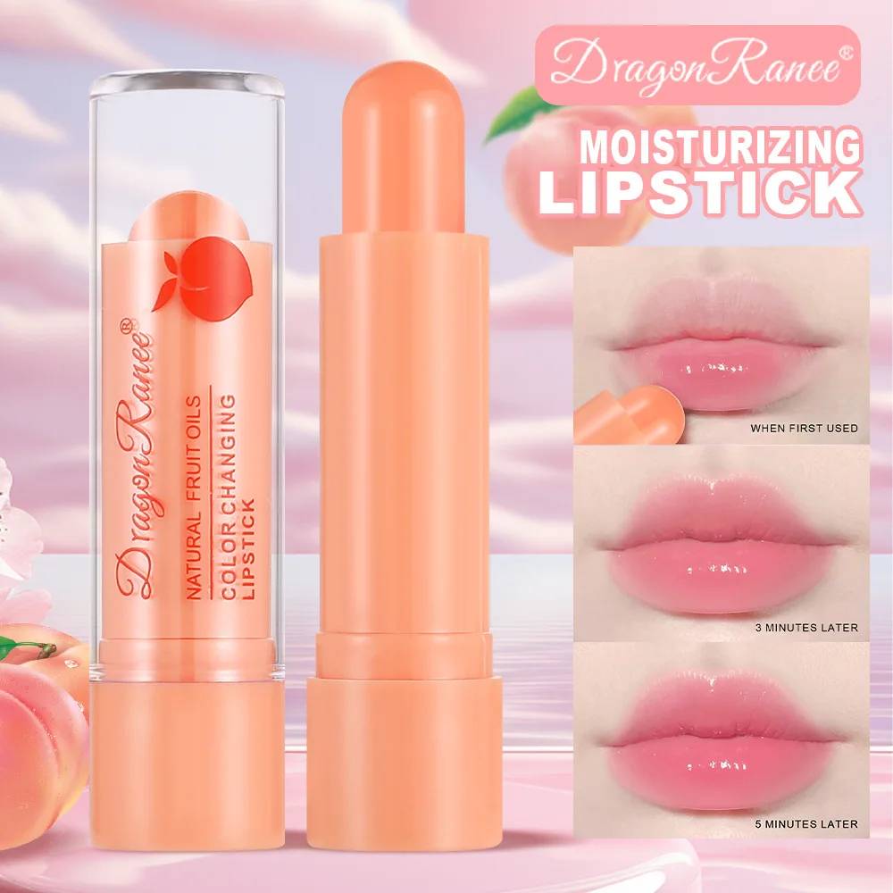 Peach Orange Color Changing Lipstick Nourishing Lip Balm Temperature Change Lip Stain Tint Cosmetics Moisturizing Lipstick