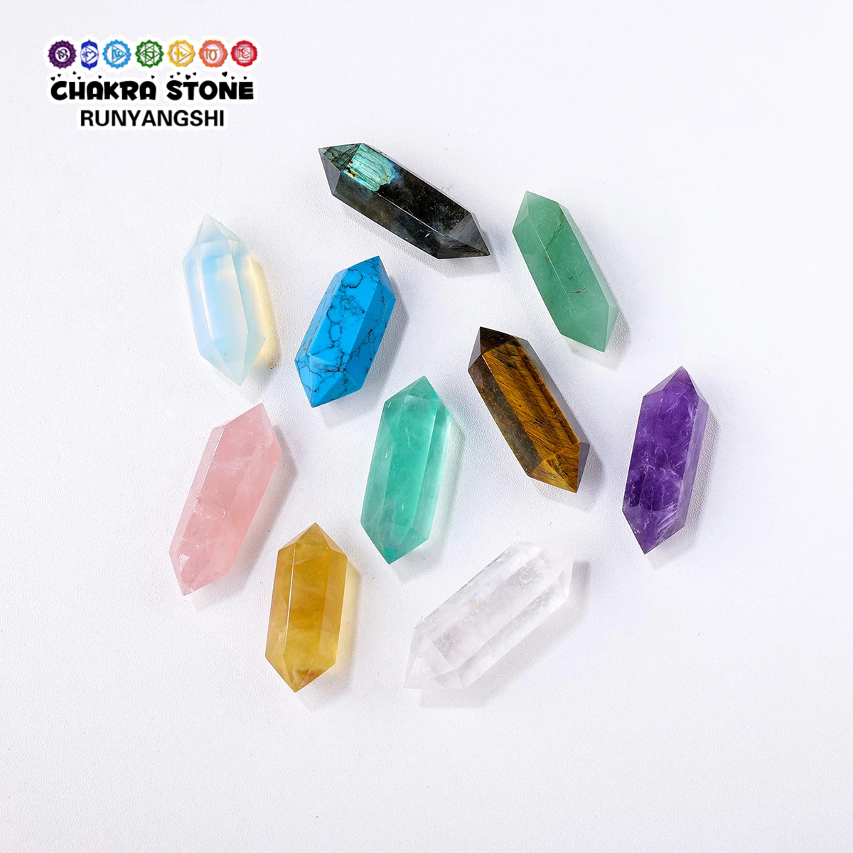 1pc natürlichen Kristall Bicuspid sechseckigen Prisma Punkt Zauberstab Heils tein Energie Quarz Home Dekoration Reiki polierten Stein