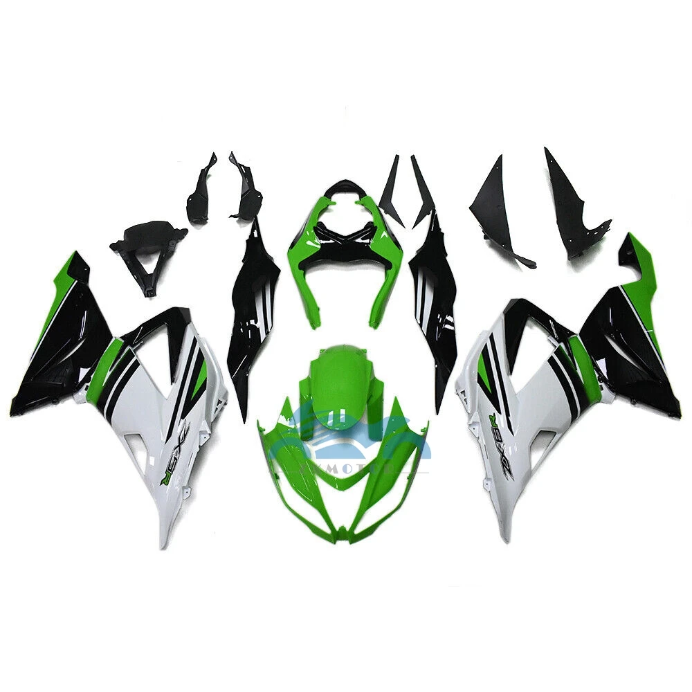 

Green White Black Bodywork Set Custom Kits Fit For Kawasaki ZX-6R 2013-2018 Motorcycle Fairings kit ZX6R 13 14 15 16 17 18