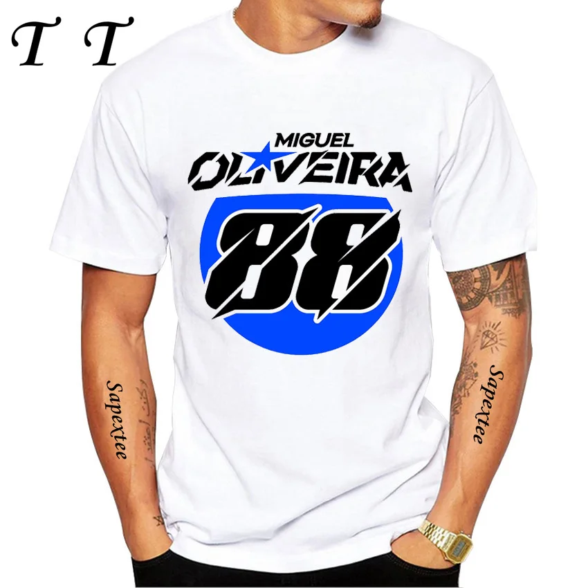 Miguel Oliveira 88, футболка для гонок и верховой езды, новые мужские повседневные футболки с короткими рукавами в стиле хип-хоп для мальчиков, белые топы для езды на мотоцикле Miguel Oliveira 88, футболка для гонок и верховой езды, новые мужские повседневные футболки с короткими рукавами в стиле хип-хоп для мальчиков, белые топы для езды на мотоцикле