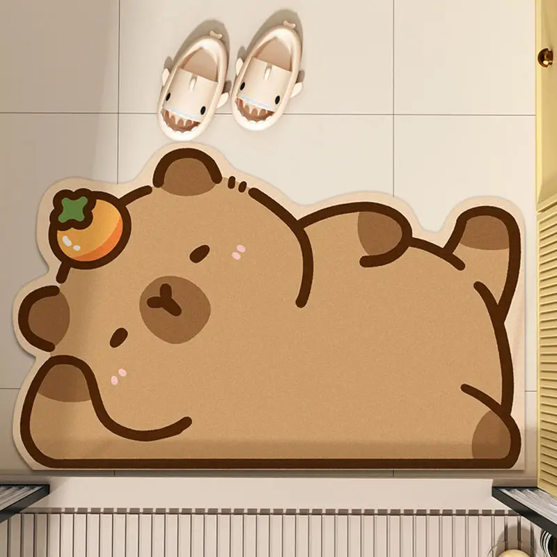 bathroom dirt-resistant and non-slip diatom mud floor mat, bathroom quick-drying and easy-to-take-care floor mat