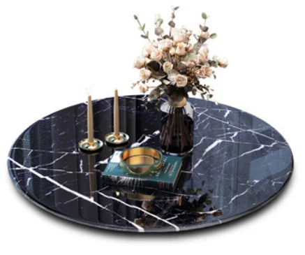 160cm Round Dining Table, Luxury Style, Marble Round Table, Home Use, Simple Dining Table with Turntable