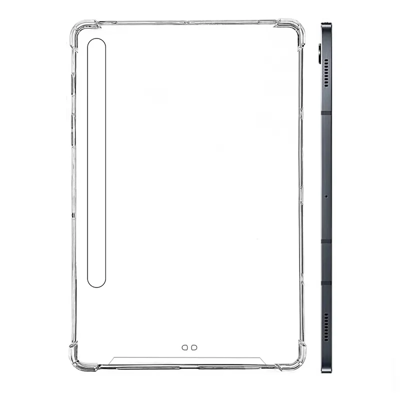 Transparent Case For Samsung Galaxy Tab S10+ S10 Plus 2024 12.4 S10 Ultra 14.6inch S9 FE Plus S7 FE S8 Plus S6 Lite A8 A9 A7Lite