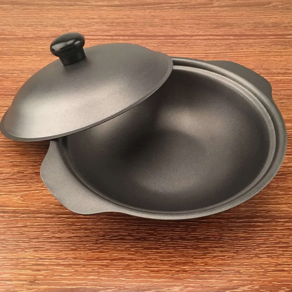 

1Pc Strong Cast Iron Claypot, Braised Chicken Rice Casserole, High-Quality Cooking Pot with Lid for Home and Dining Experiences