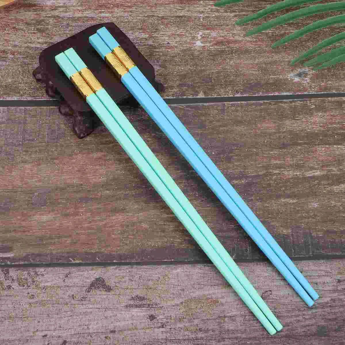 

5 Pairs Home Tableware Household Long Chopsticks Smooth Surface for High Temperature Resistance