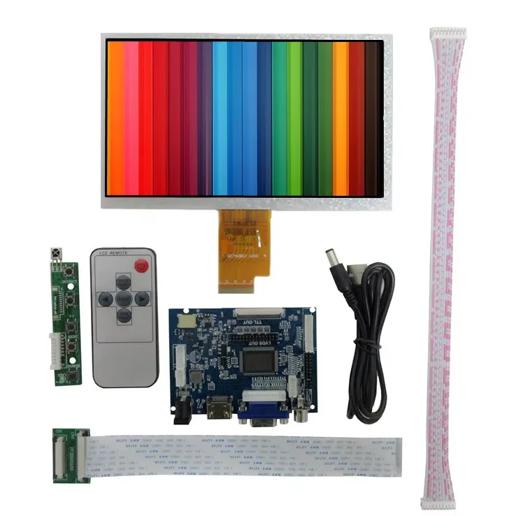 

7-дюймовый ЖК-монитор с экраном 1024*600, плата управления драйвером, HDMI-совместимый, VGA, AV для Lattepanda, Raspberry Pi, Banana Pi