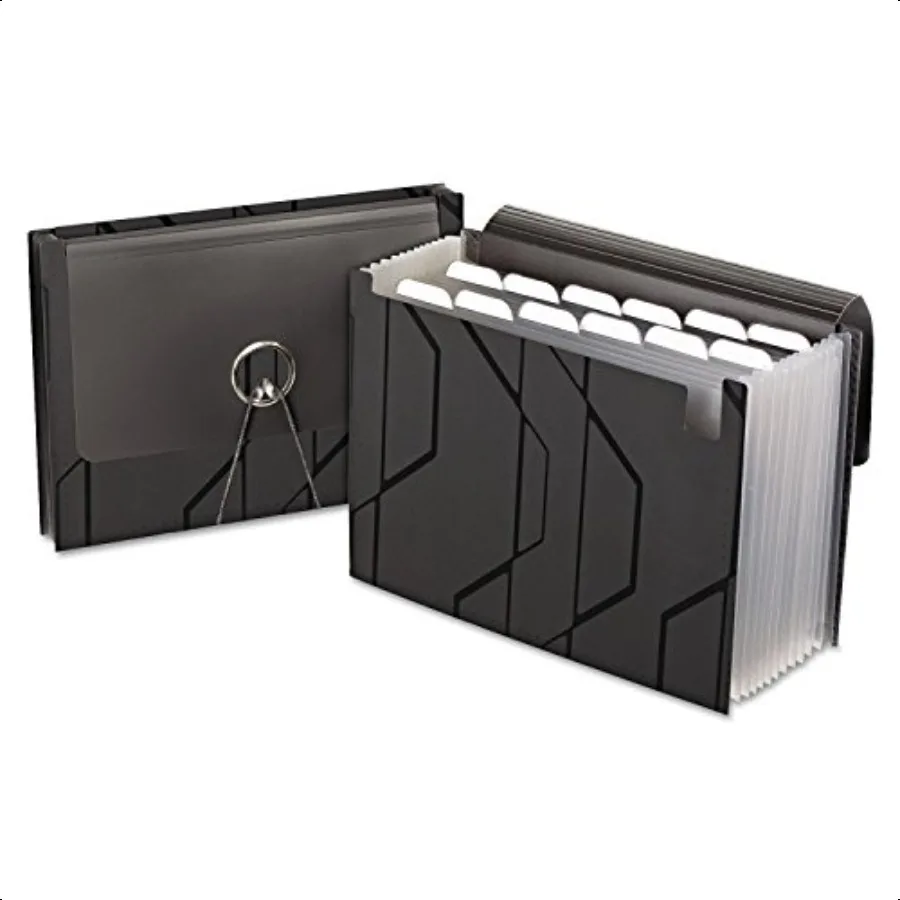

Sliding Cover Expanding File 13 pockets Letter Size Black 2327