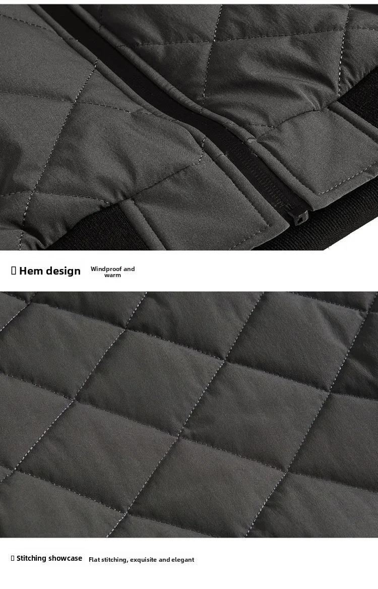 شتاء جديد الرجال الصوف سميكة مقنعين سترة مبطنة بالقطن منتصف العمر والشباب ملابس قطنية فضفاضة متعددة الاستخدامات #6