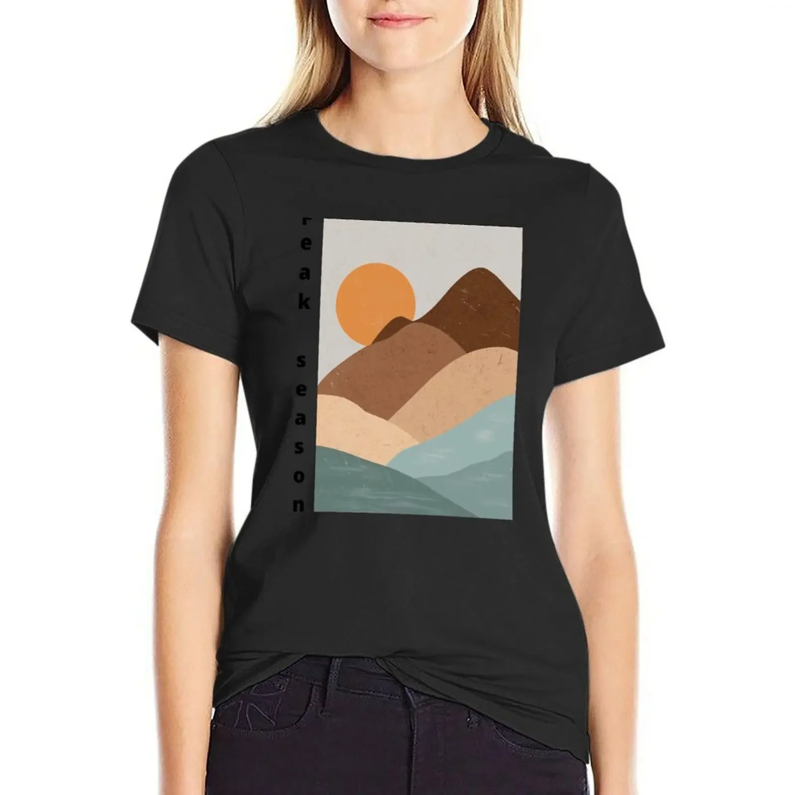 

Peak season for outdoor fun T-Shirt customs design your own animal print summer top cute clothes t shirt for Women