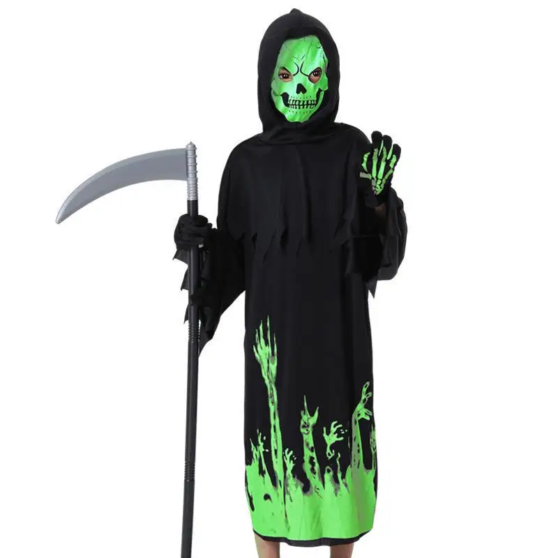 Halloween Reaper Dress Party Clothes Death God Costume Scythe Women's Traditional Chinese Costume Stage Performance Outfit
