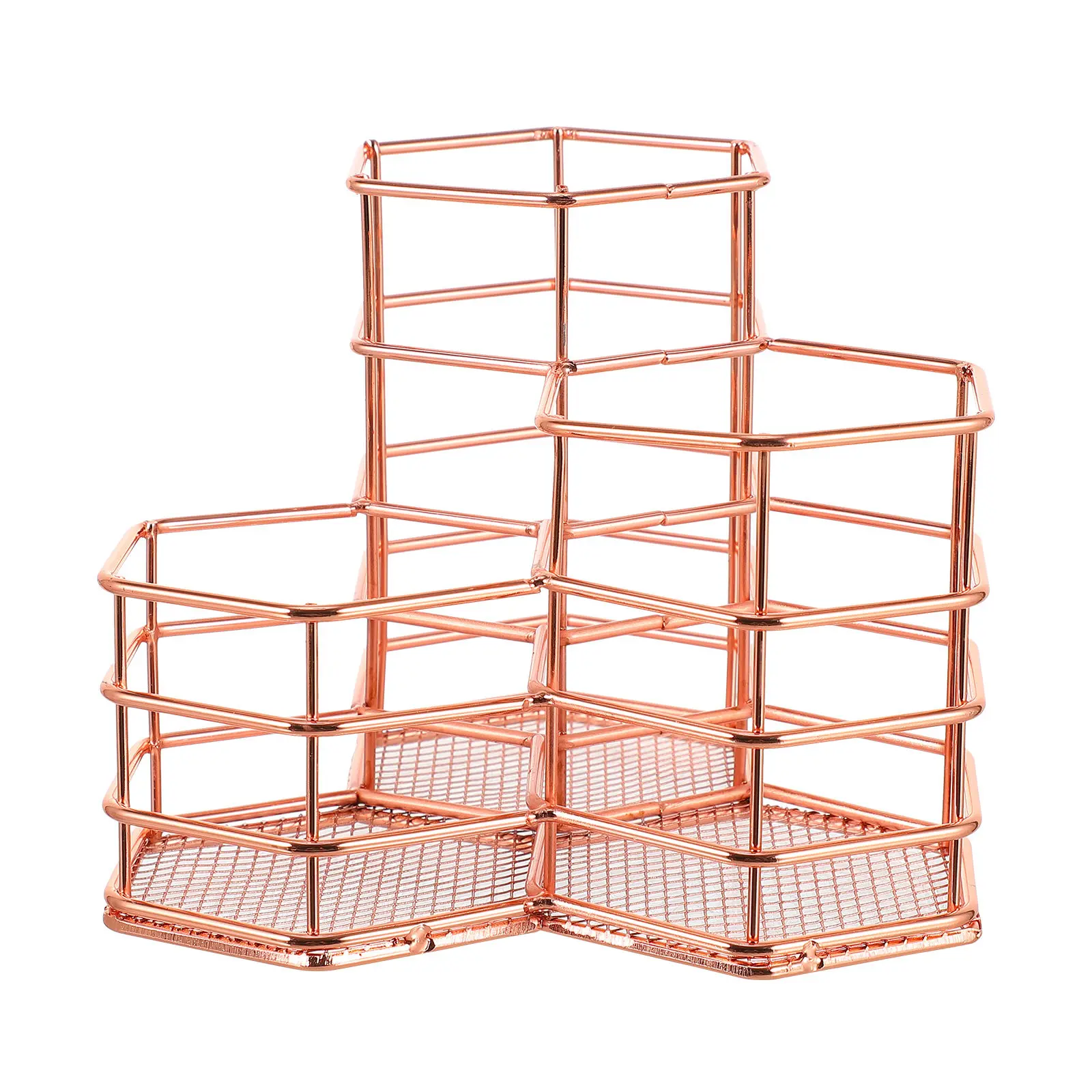 Heavy-Duty Iron Brush Storage Bucket for Brushes Eyeliner Pencils Makeup Tools Organizer Holder Display Rack Dresser
