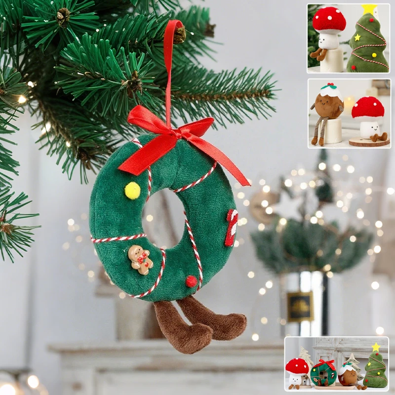 

Funny Creative Christmas Series Cute Red Mushroom Christmas Decoration Soft Touch Christmas Gift Ornament Navidad 2025 Novedades