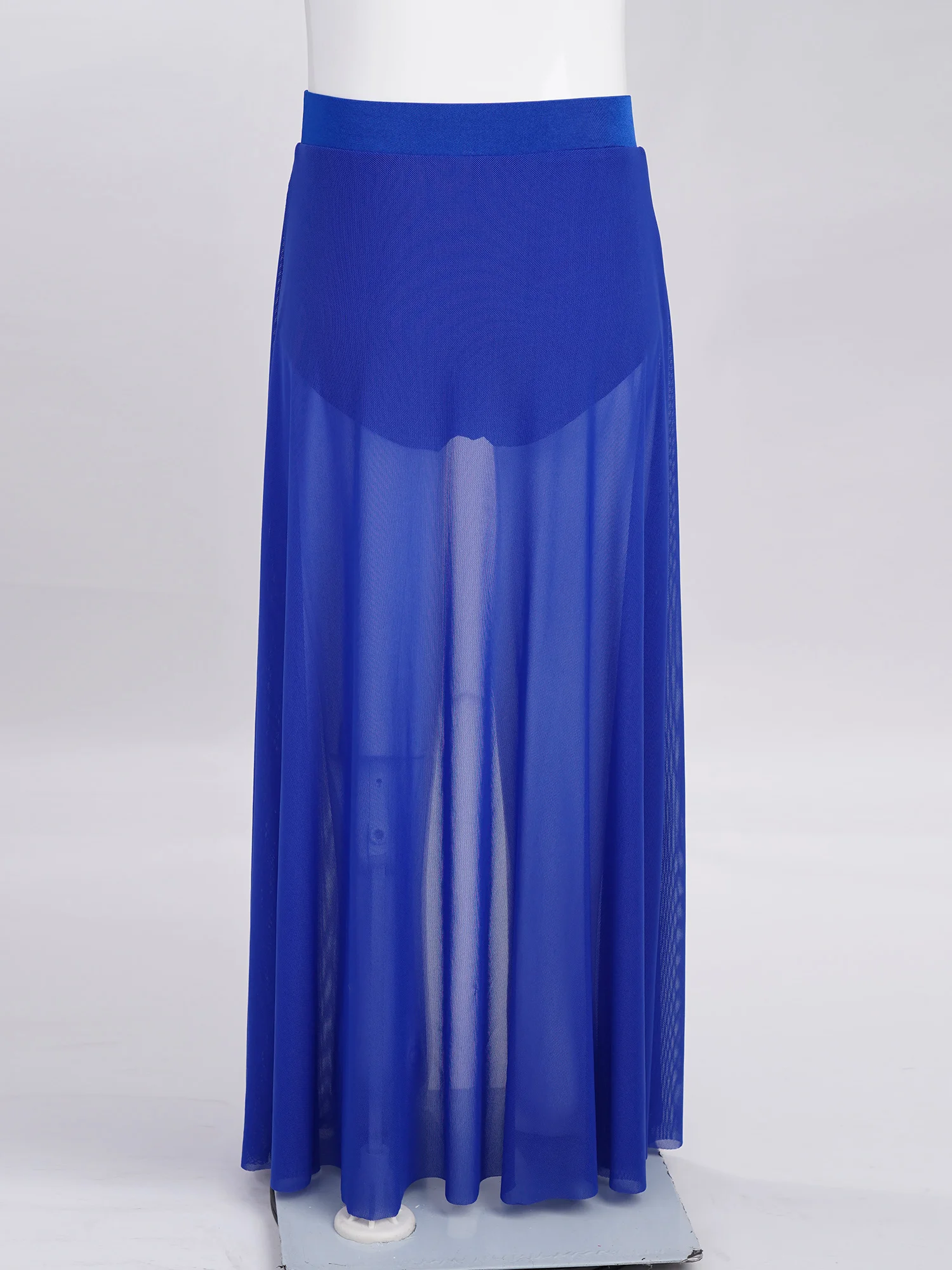 女の子バレエスカートモダン叙情的なダンスパフォーマンス競技衣装十代の弾性ウエストバンドフィギュアスケートマキシスカート