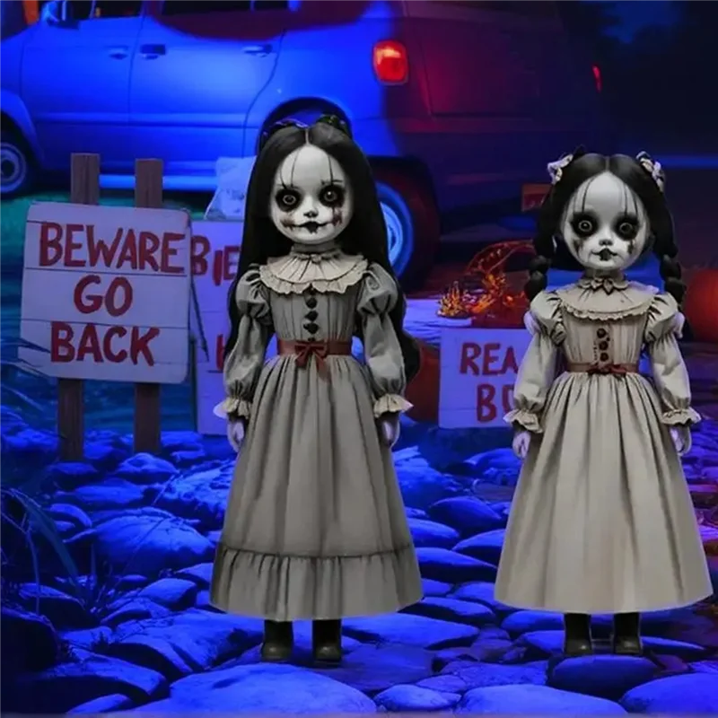 ABWZ-Large Swing Ghost Voice Control Halloween Ghost Ground Decoration Scary Ground Plug-In Decoration Horror Prop