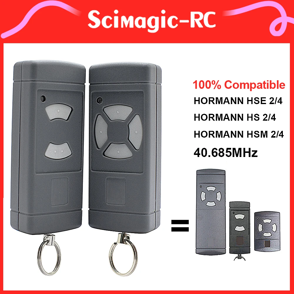 Imagem -03 - Hormann 40 Mhz Botão Cinza Clonagem de Controle Remoto Hörmann Hse2 Hsm4 Hsm2 Hs2 Hs4 40.685mhz Transmissor Portátil Peças