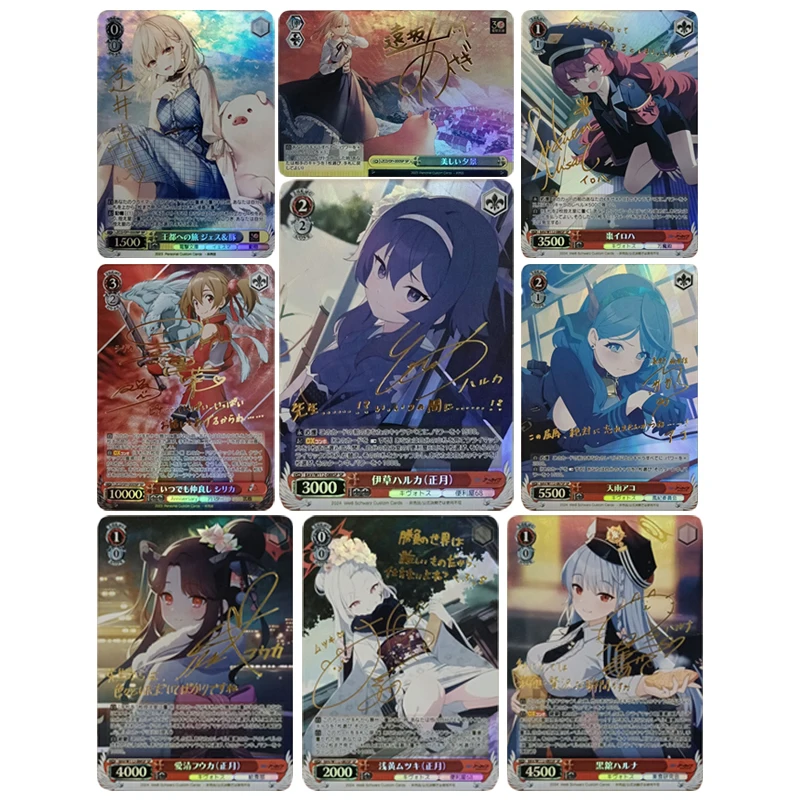 

Diy Anime Azure Lane Natsume Iroha Amau Ako Kuroda Haruna Character Bronzing Game Collection Flash Card Cartoon Toy Gift