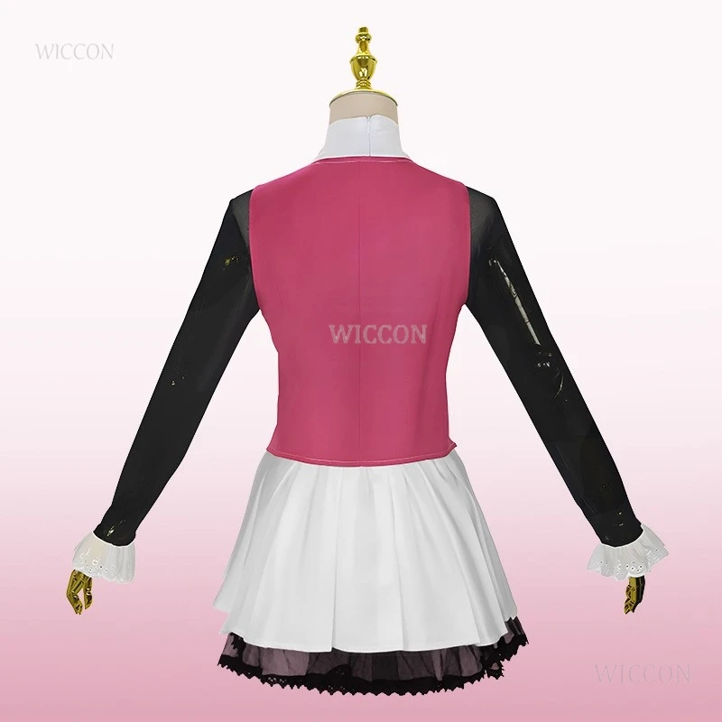 Monster Cos High: Draculaura Cosplay Costume Pink Suit Vampiree Draculaura Wig Anime Female Cosplay Halloween Costumes Shoes