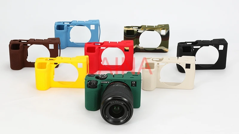 Top Texture Design Rubber Silicone Case Body Cover Protector Frame Skin for Sony A7CII A7C2 Alpha 7CI ILCE-7CII Camera Soft