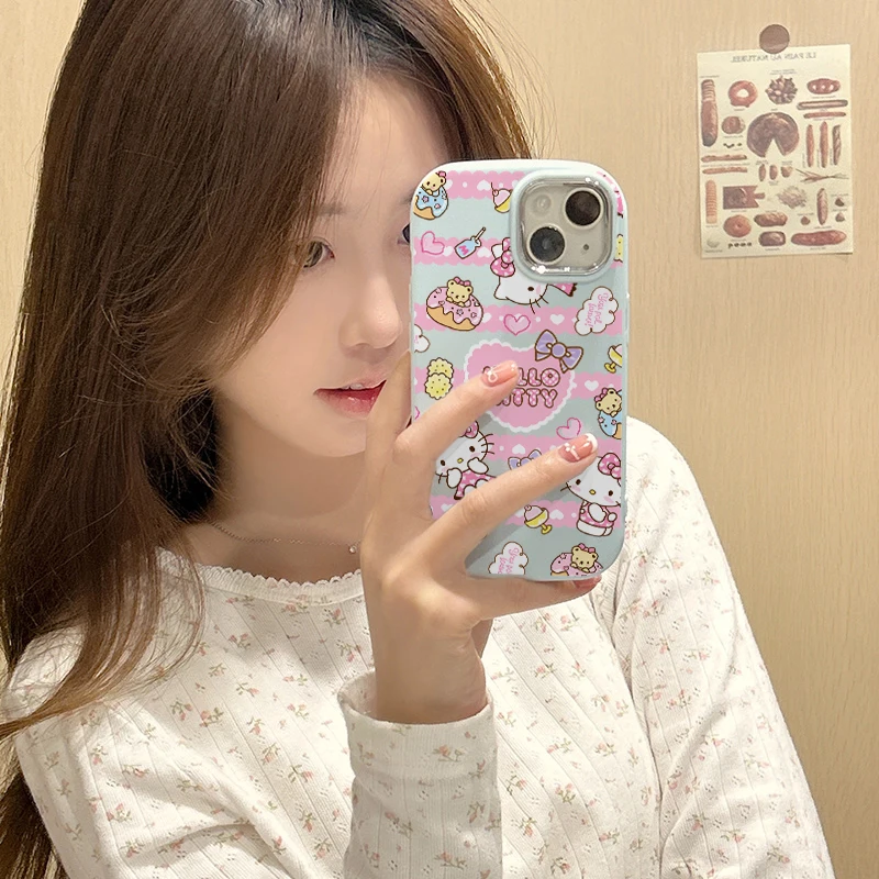 Sanrio Cute Hello Kitty Phone Case For Samsung Galaxy S24 S23 S22 S21 S20 Ultra Plus FE 4G 5G Shockproof Soft Silicone Cover