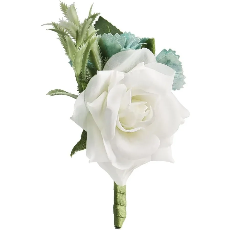 Elegant Boutonniere Brooch Flower for Groom Men's Wedding Attire Perfect Accessory for Prom Homecoming and Formal Events with S