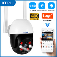 KERUI 5MP 8MP 4K PTZ WiFi IP Wireless Camera Tuya Smart Outdoor Home Security Dual Lens 10MP 5K Camera CCTV Video Surveillance