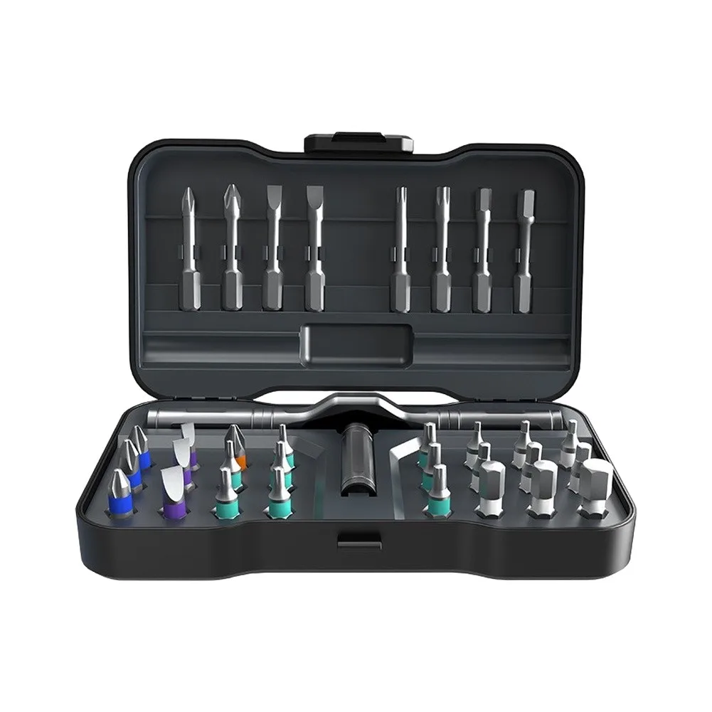 32-in-1 Ratchet Screwdriver Set with Ergonomic Design For S2 Steel Bits and Sturdy Storage Case for…