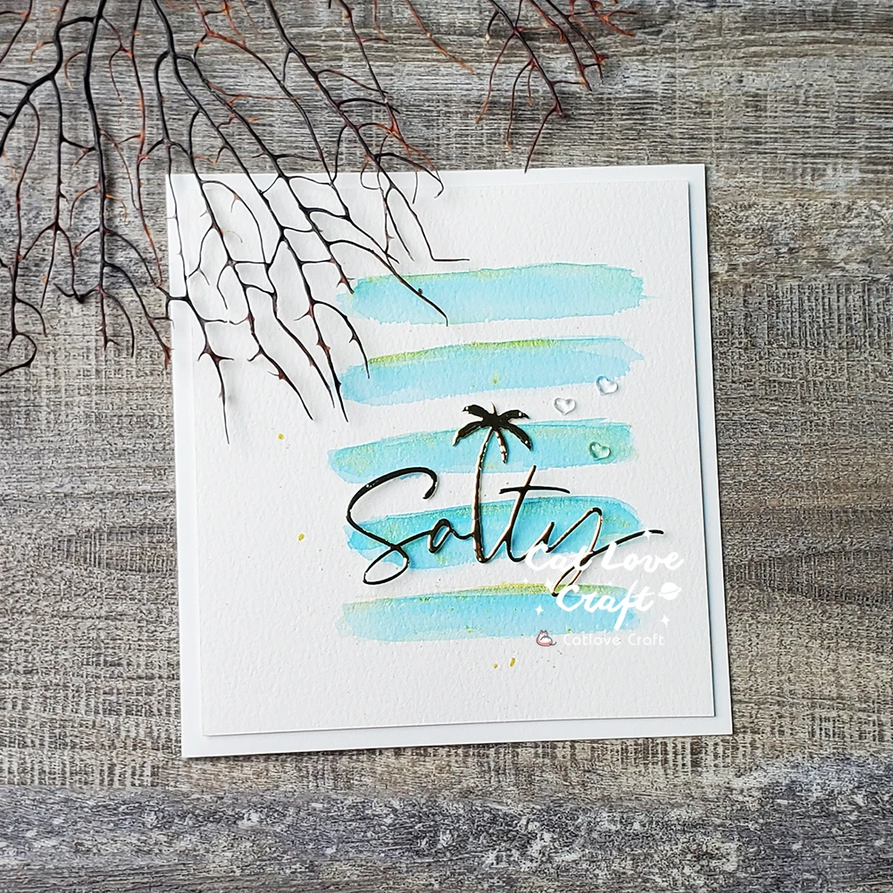 Catlove المالح كلمة المعادن قطع يموت سكرابوكينغ قالب سكين Stencil يموت قطع بطاقة صنع Craft بها بنفسك الحرفية النقش جديد يموت ل