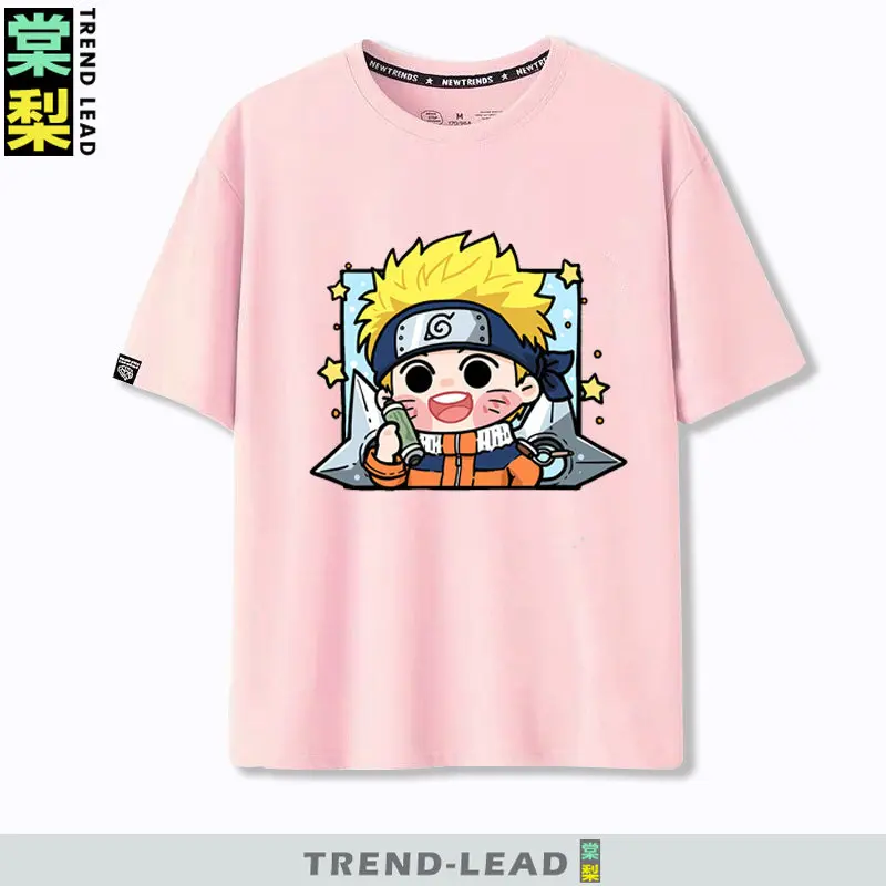 Pink Anime Children's T-Shirt Naruto Q Version Vortex Naruto