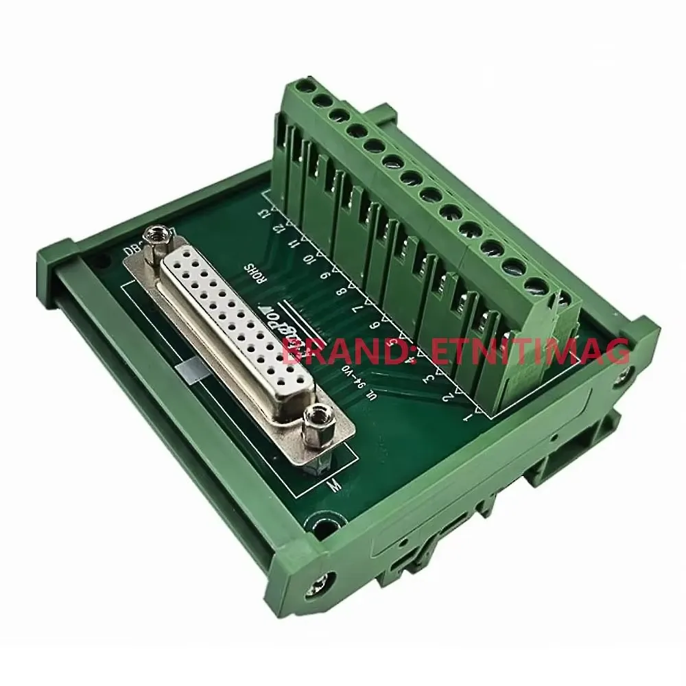 Industrial control accessories Transfer terminal DB25-M7 female terminal block is suitable for DIN35 C45 rail installation