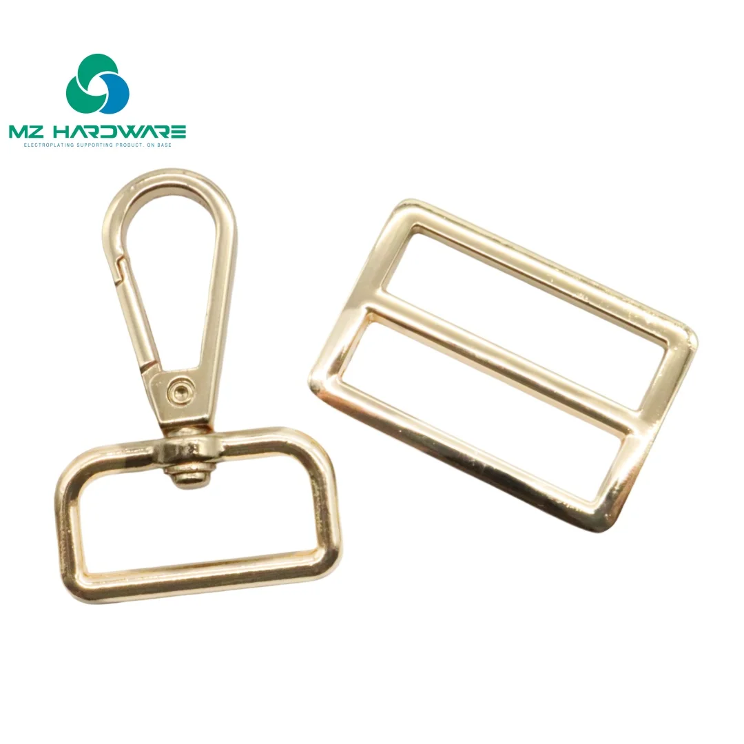 2 pcs Swivel Lobster Clasps Clips Lanyard Snap Hook and High Quality Slide Buckles g for Handbag Bags