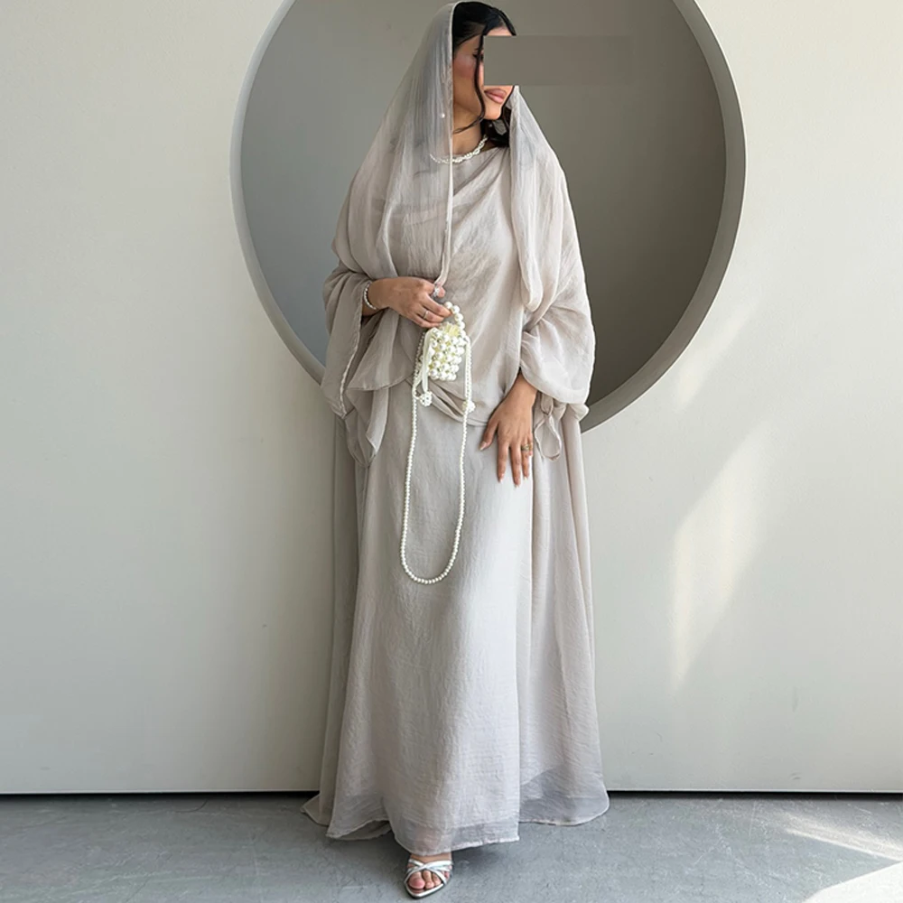 

Delicate Chiffon Evening Dress Graceful Long Sleeves Party Dresses Fashion O-Neck Sweep Train Customized Special Occasion Gowns