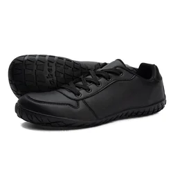 ZZFABER Zapatos descalzos de cuero Zapatillas minimalistas suaves para mujeres Hombres Zapatos casuales Zapatillas unisex
