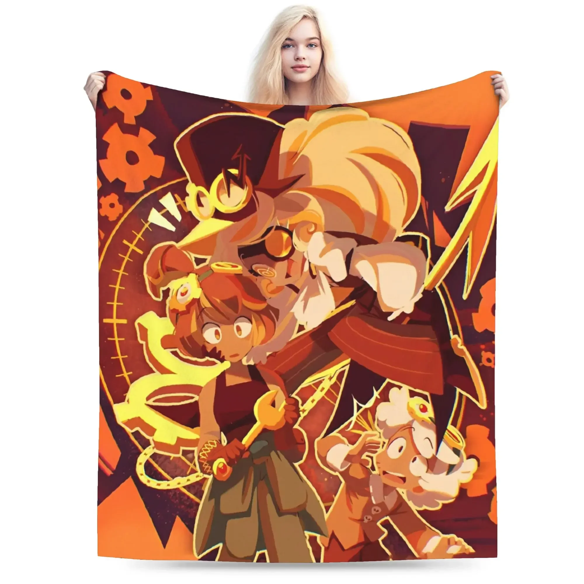 

Cookie Run Kingdom Printed Flannel Throw Blanket Soft Warm Bedspread for Bedroom Office Travel Custom DIY Gift Idea