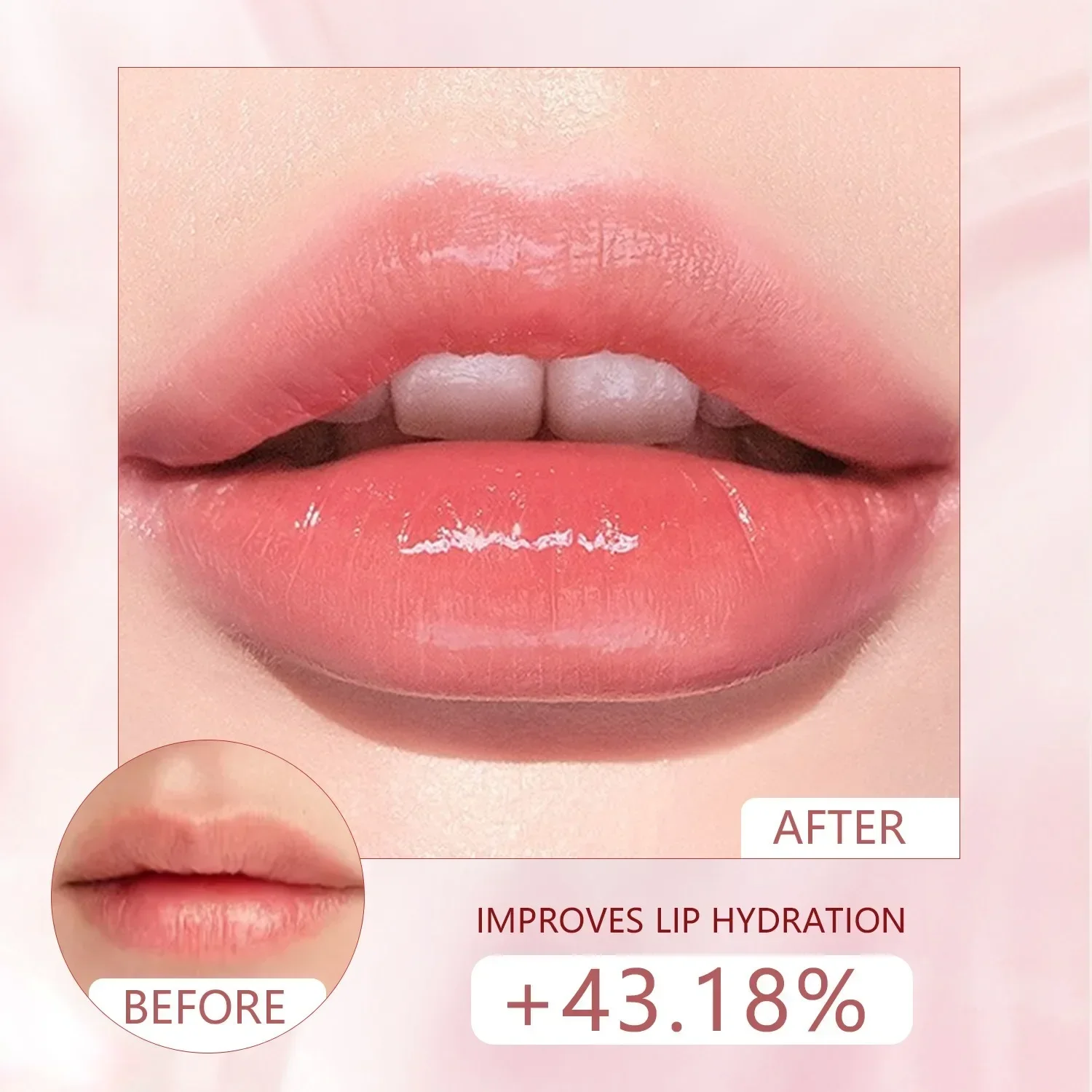 Pêssego óleo labial gloss plumping duradouro hidratante maquiagem frutas transparente bálsamo labial óleo água brilhante feminino cuidados com os lábios cosméticos