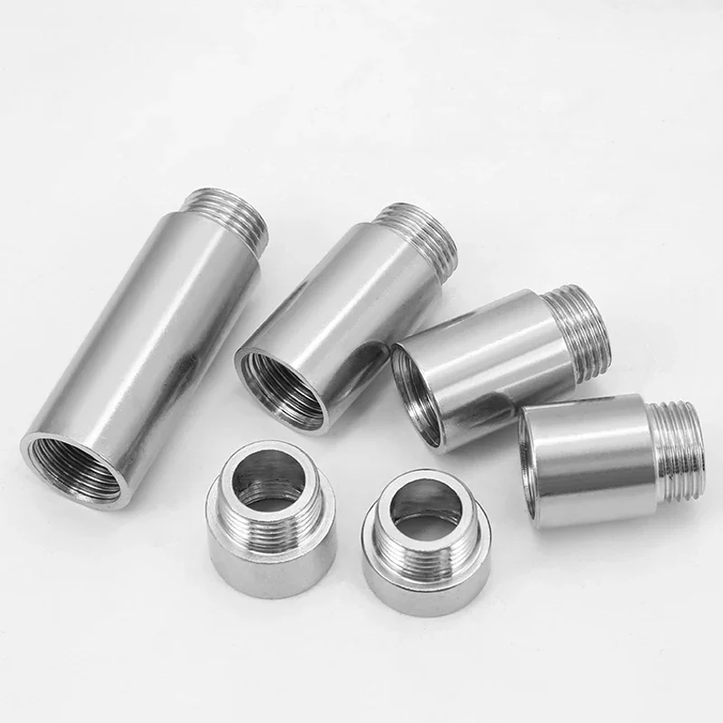 1/8 "1/4" 3/8 "1/2" 3/4 "1" 1.2 "1.5" 2 "ذكر x أنثى موضوع تمديد أنبوب L = 3-50 سنتيمتر 304 وصلة أنابيب الفولاذ المقاوم للصدأ موصل