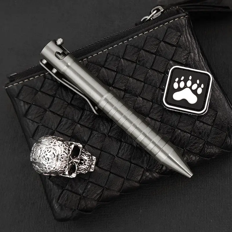 Outdoor Portable EDC Multifunction Titanium Alloy Self Defense Bolt Tactical Pen