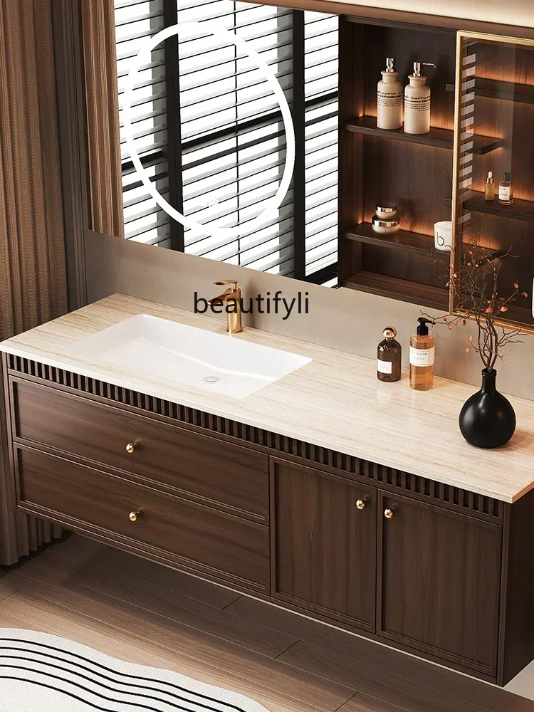 

yj9 Bathroom Cabinet Combination Stone Plate Basin Bathroom Table Wash Basin Bathroom