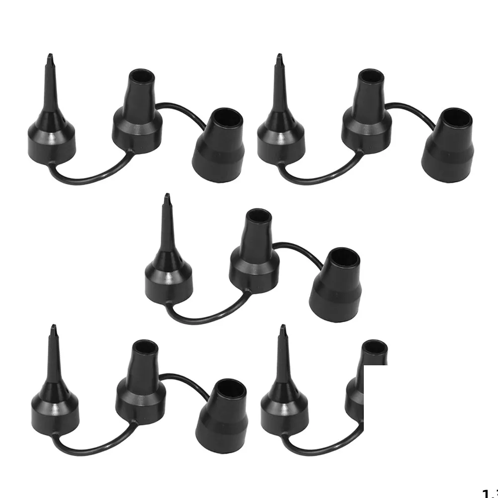 

5 комплектов адаптеров для воздушного насоса с тройным соплом для надувных кроватей, матрасов, плавательных кругов, лодок, компактные портативные сменные насадки