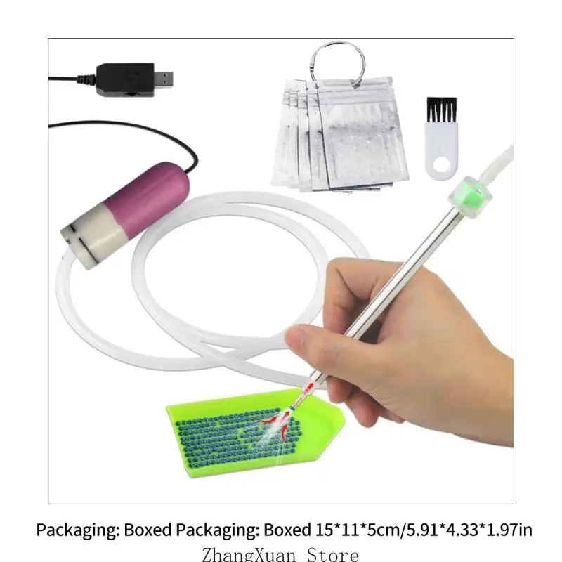 3XUF Convenient Gemstones Art Pen with Adjustable Vacuum Pumps For Presision Drilling