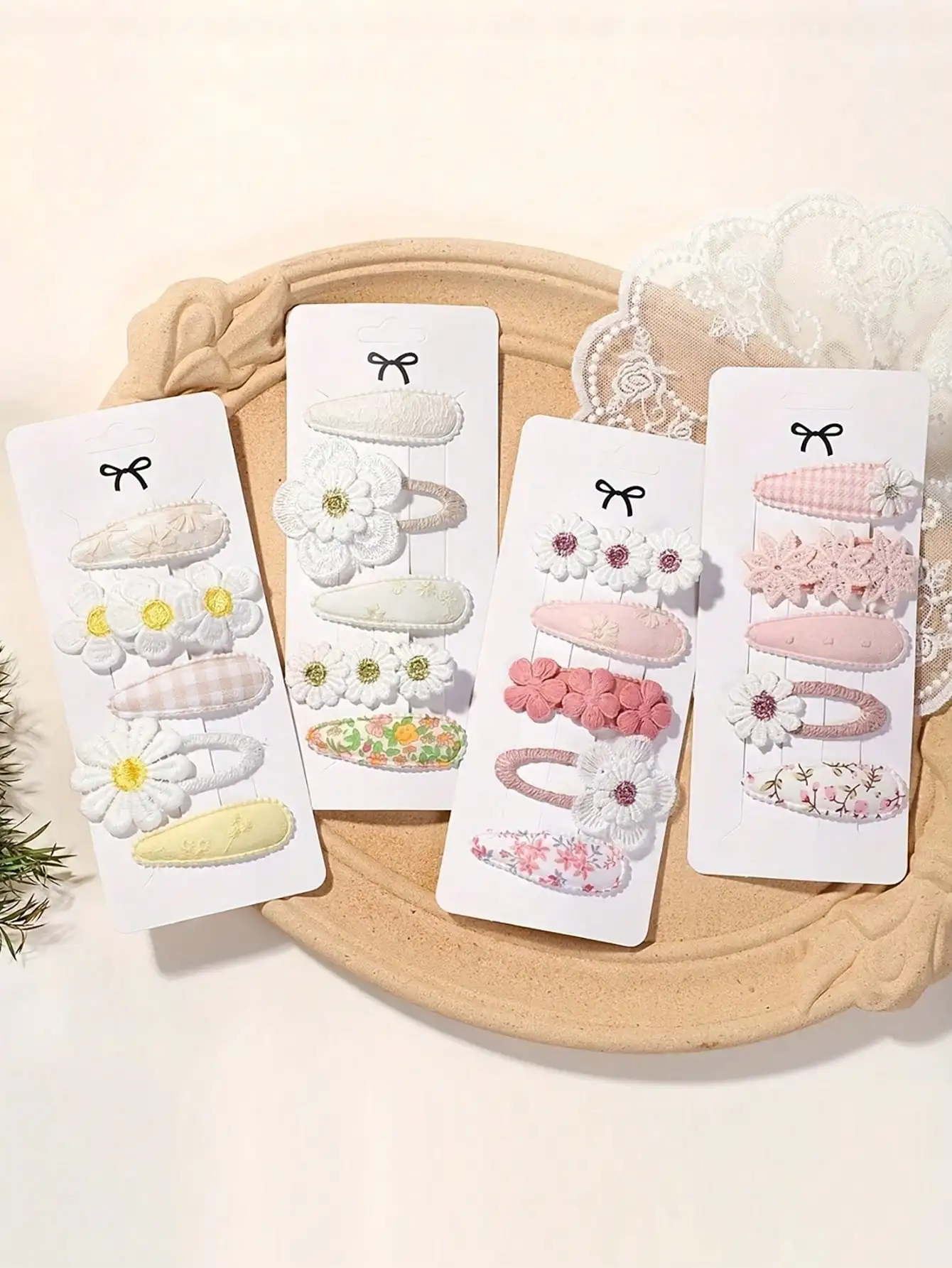 

5pcs Set Cute Fangirl Printed Alloy Hair Clips Hair Accessories For Girls