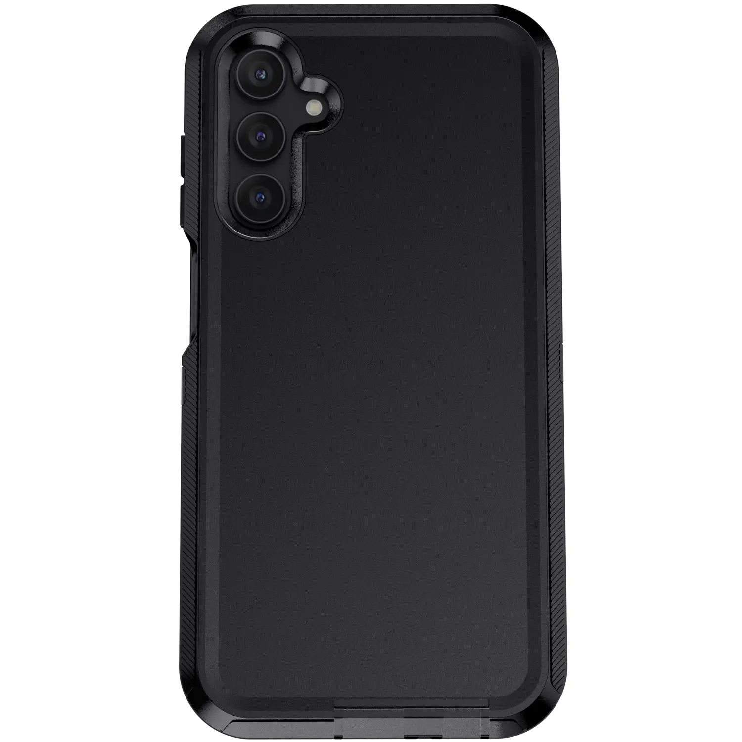 حافظة سوداء لهاتف سامسونج جالاكسي A15 5G شديدة التحمل ومضادة للصدمات وواقية صلبة وعرة هجينة 3 في 1